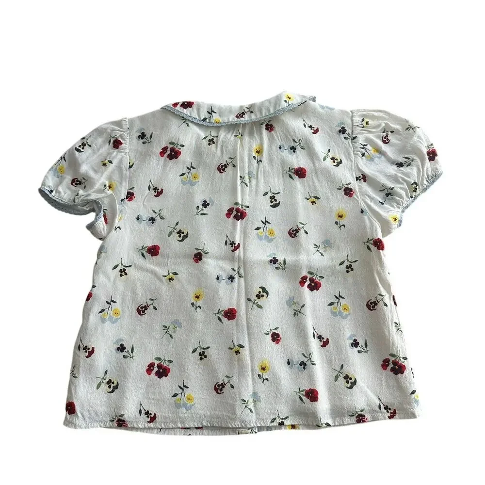 Gap x DOEN Girls Floral Button Up Shirt XL